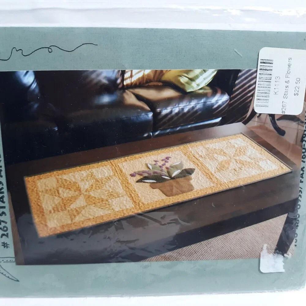 New Stars Flowers Table Runner Sewing Pattern Bits & Pieces by Joan Quilting 267